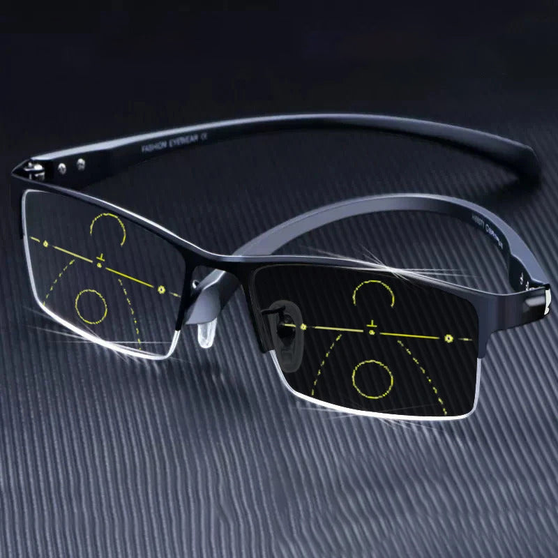 Glosrity Titanium progressive far and near dual-use reading glasses-CZ