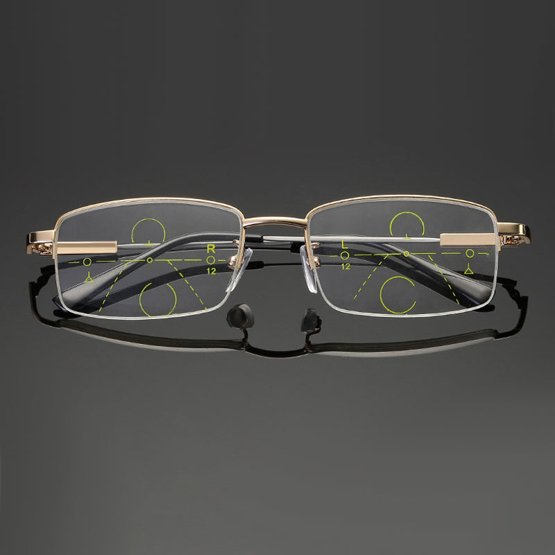 Glosrity Titanium progressive far and near dual-use reading glasses-CZ